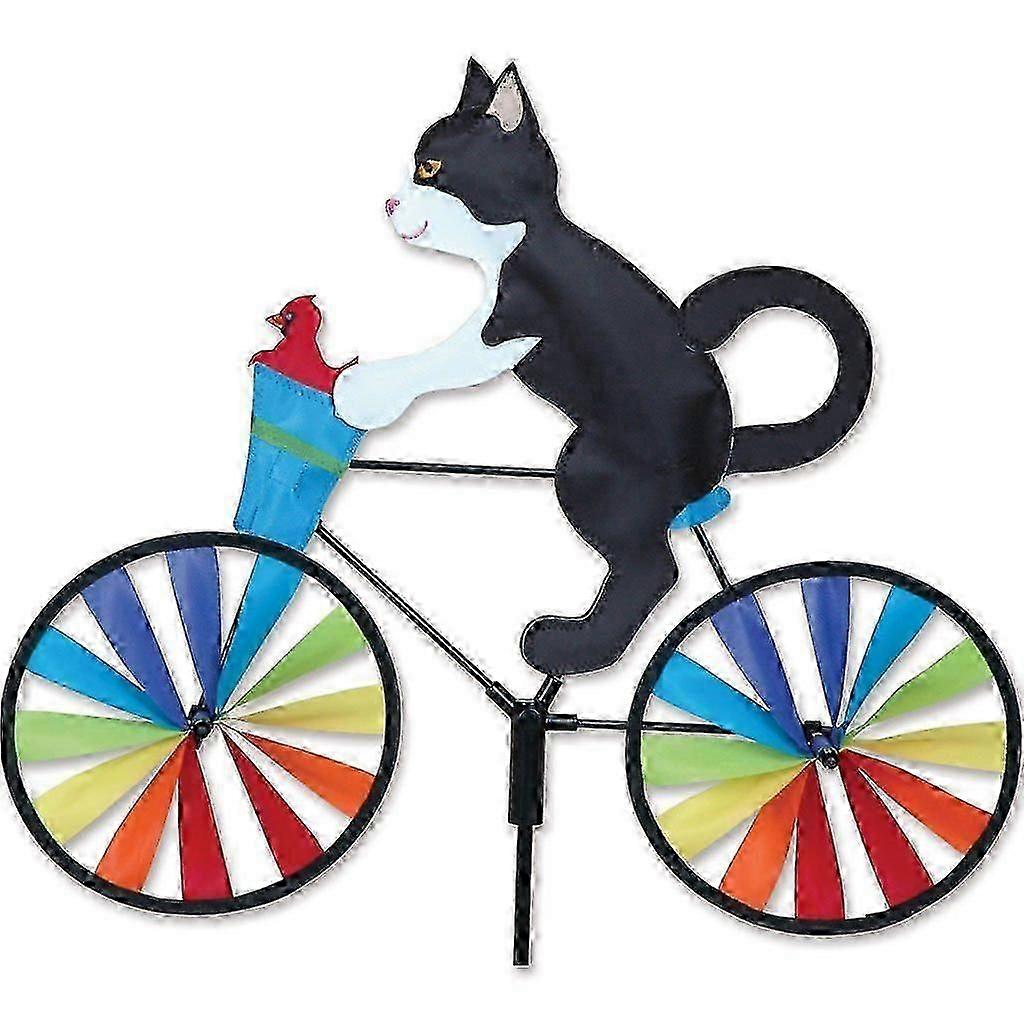 20 in. Bike Spinner Tuxedo Cat