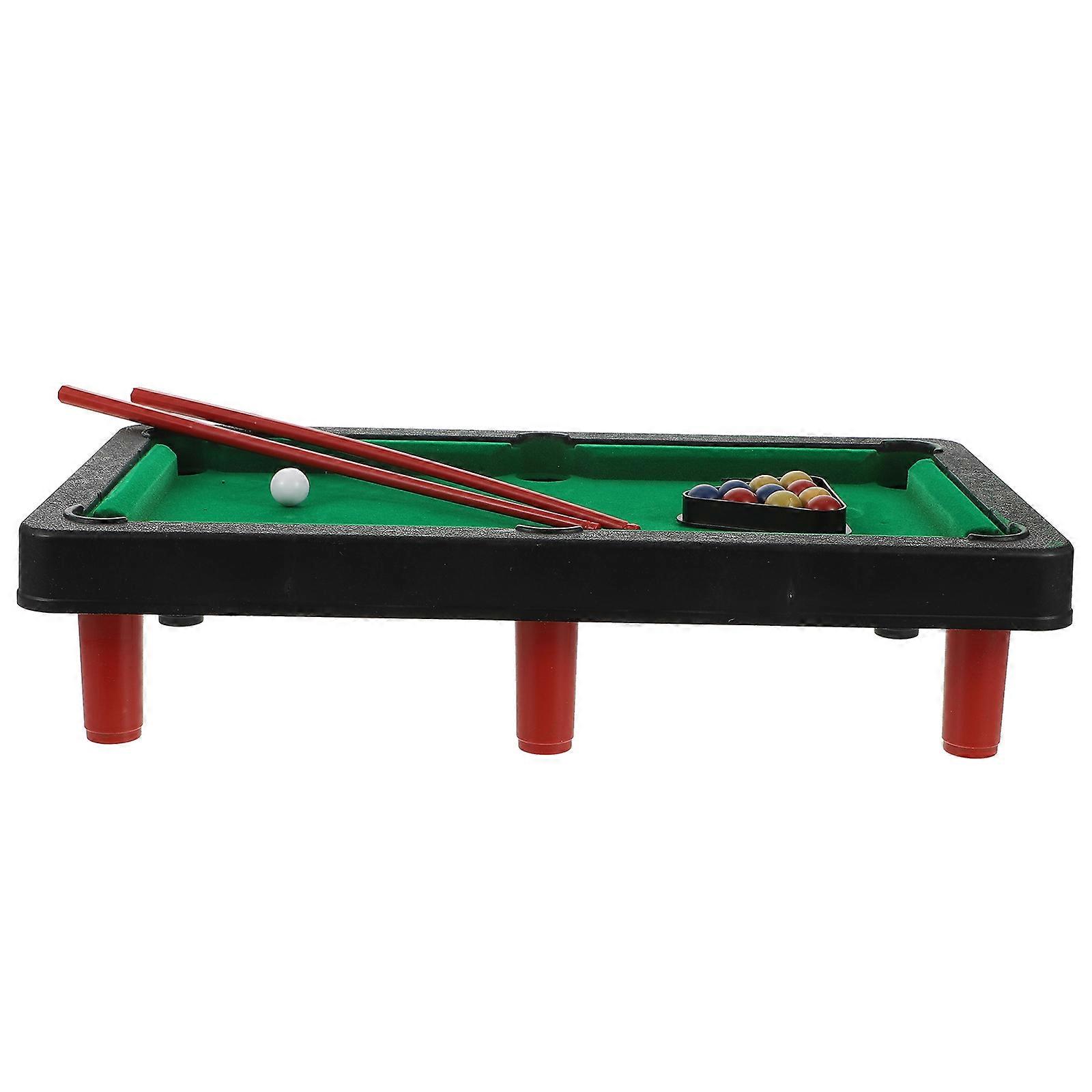 Green Mini Desktop Billiards Toy Set for Kids ABS Material Fun Interactive Parent-child Toy 1 Set