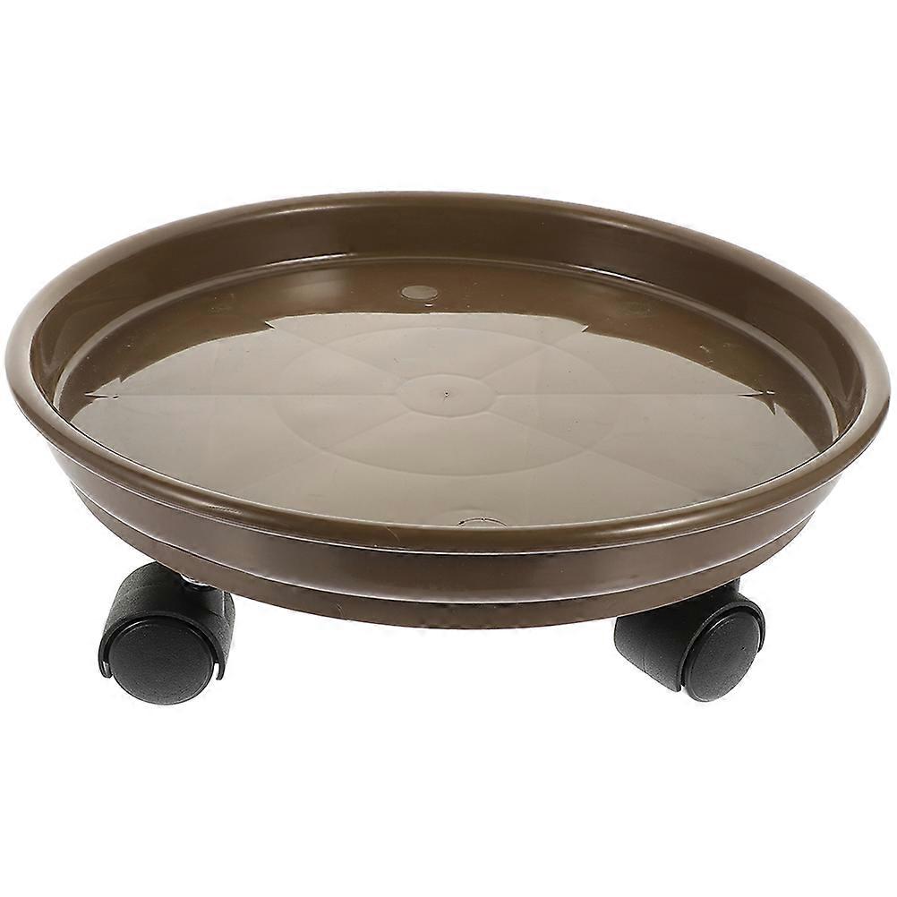 Round Flower Pot Mover with Wheels Plant Pallet Trolley Tray for Easy Indoor and Outdoor Use, Chic Design for Home or Office, Floor Protecting,