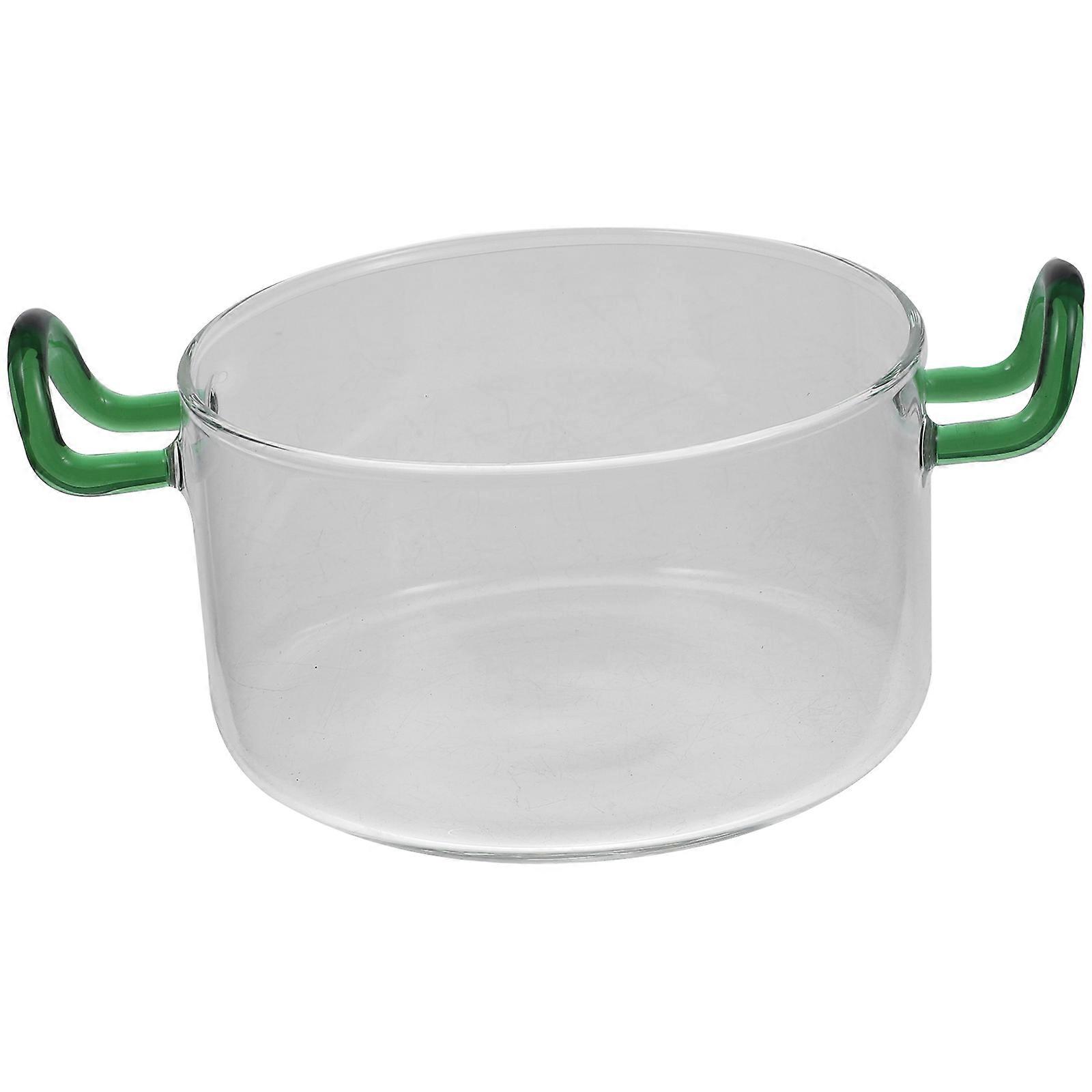 Glass Food Bowl for Storage Transparent Kitchen Tableware Suitable for Soups Salads Fruits 7.8 inches