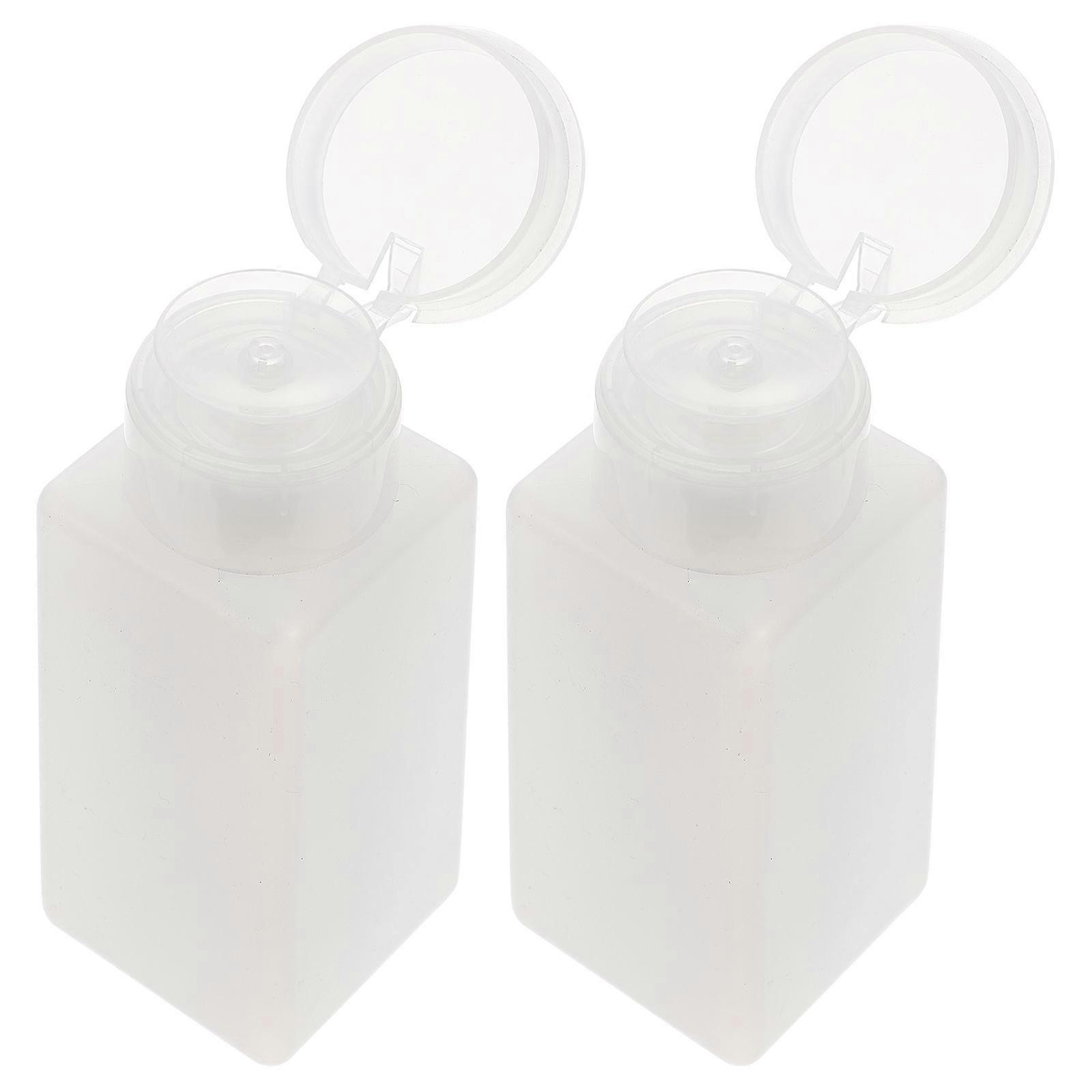 Portable Anti-static Alcohol Dispenser Bottle for Storage 2pcs White PE 100ml