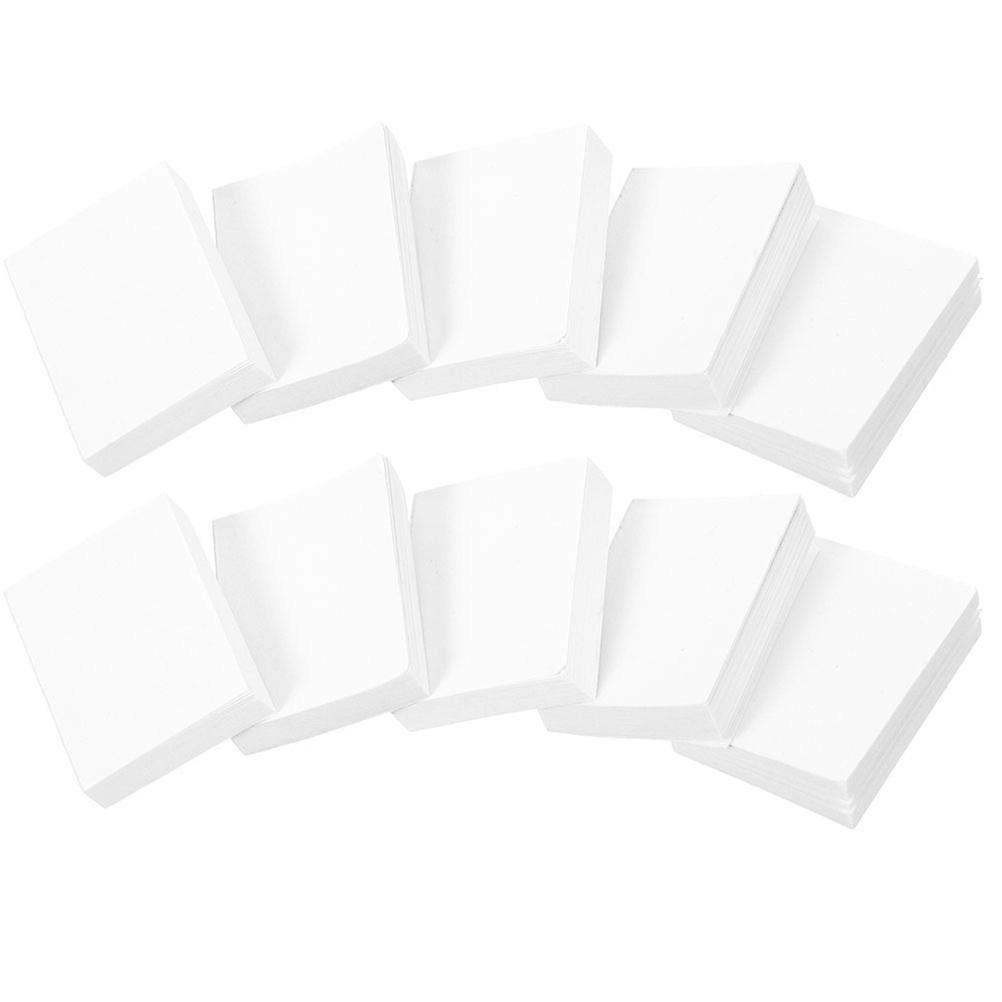 White Miniature Paper Books for Decorative Use 10 Pieces 1/12 Scale Small Size