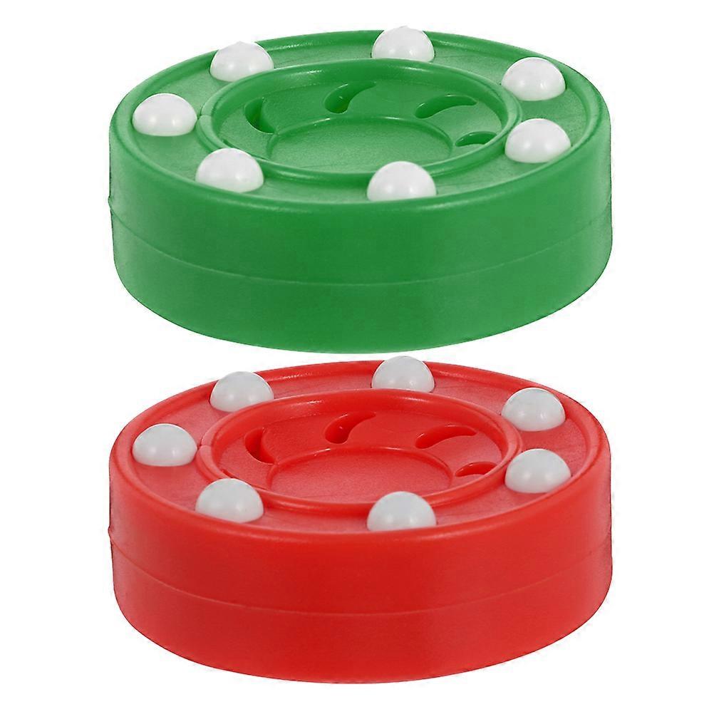 2pcs Roller Hockey Pucks Durable Ice Hockey Training Tools for Indoor/Outdoor Use, Friction Resistant to Enhance Skating Skills