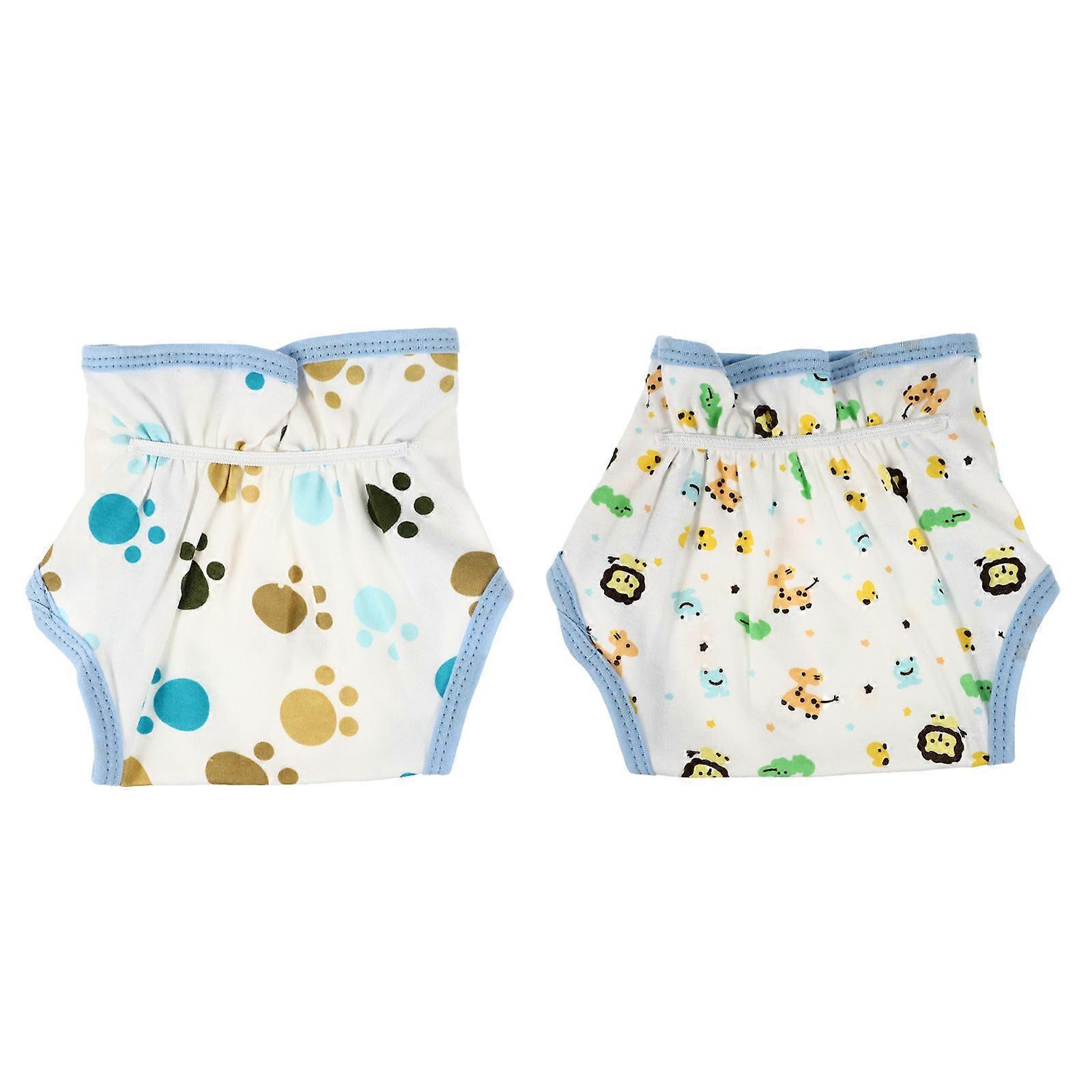 Cotton Diapers For Babies 2Set Adjustable Sticky Strap Diapers Suitable For Newborns Daily Protection Soft And Safe