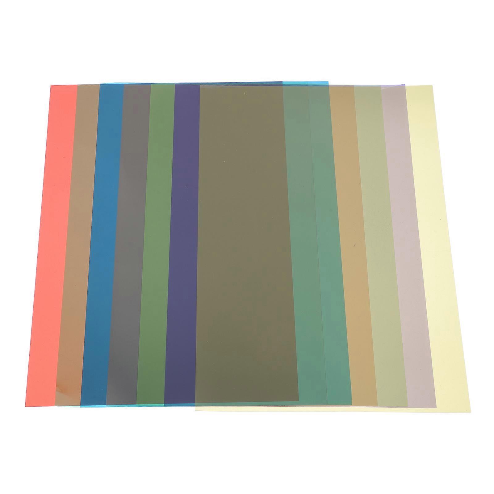 Translucent Plastic Sheet 7 Sheets Color Film Crafting Material For Artistic Visual Effects And Creativity