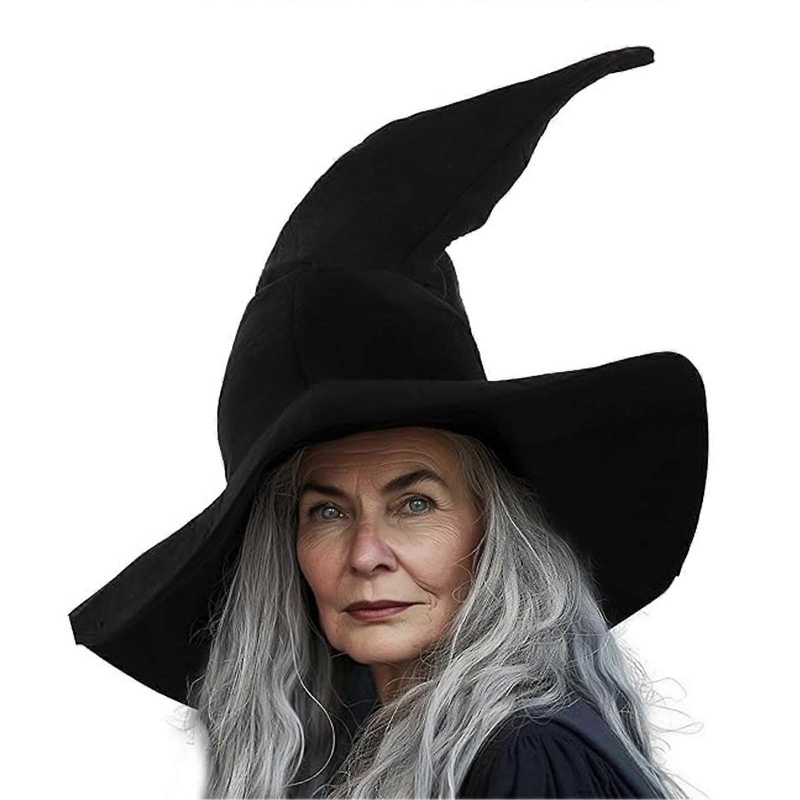 Halloween Witch Hat, Witch Hat with Curved Tip, Witch Hat for Halloween Costume