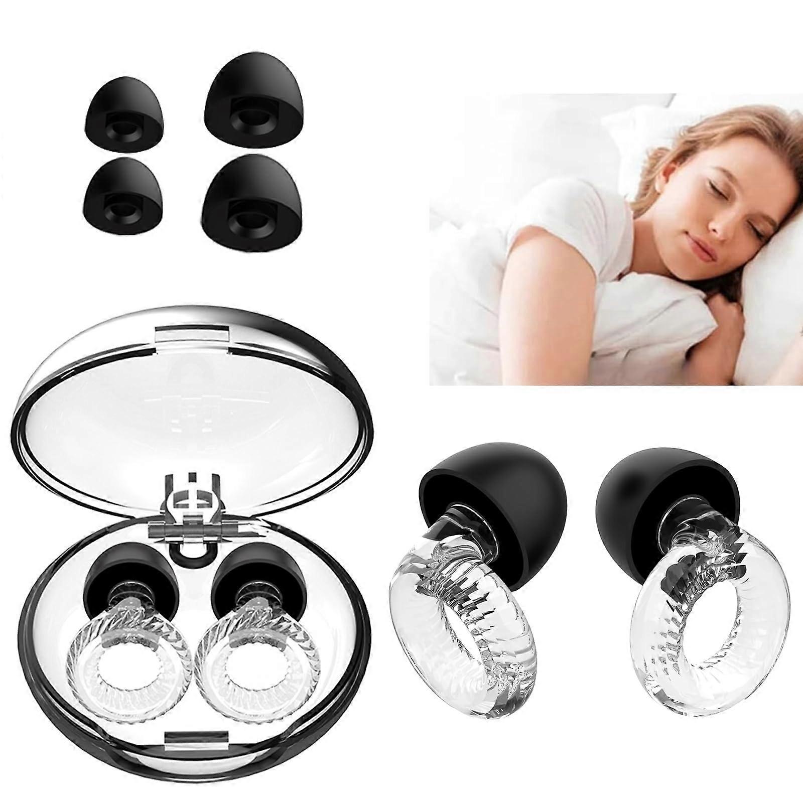 WENJIO Ear Plugs for Sleeping, Noise Reduction SNR 2528 dB, Silicone, Reusable