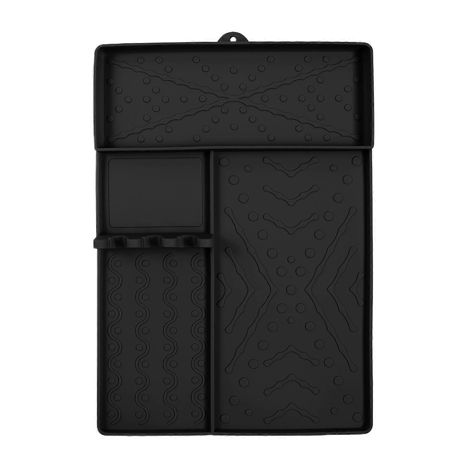 Grillmat – NonStick Grill Mats with Silicone Utensil Holder  Black