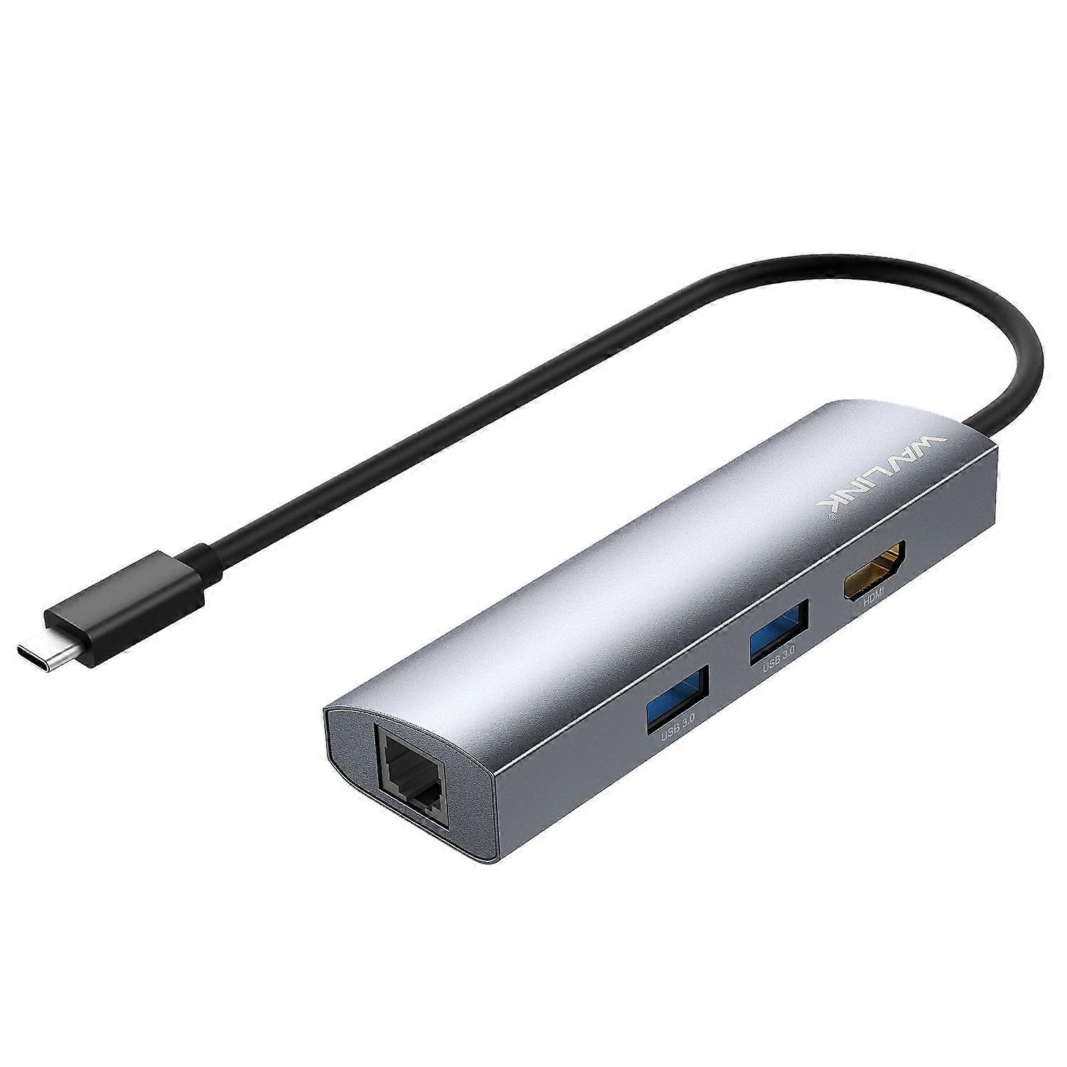Docking station da tipo C a HD + USB3.0 + RJ45