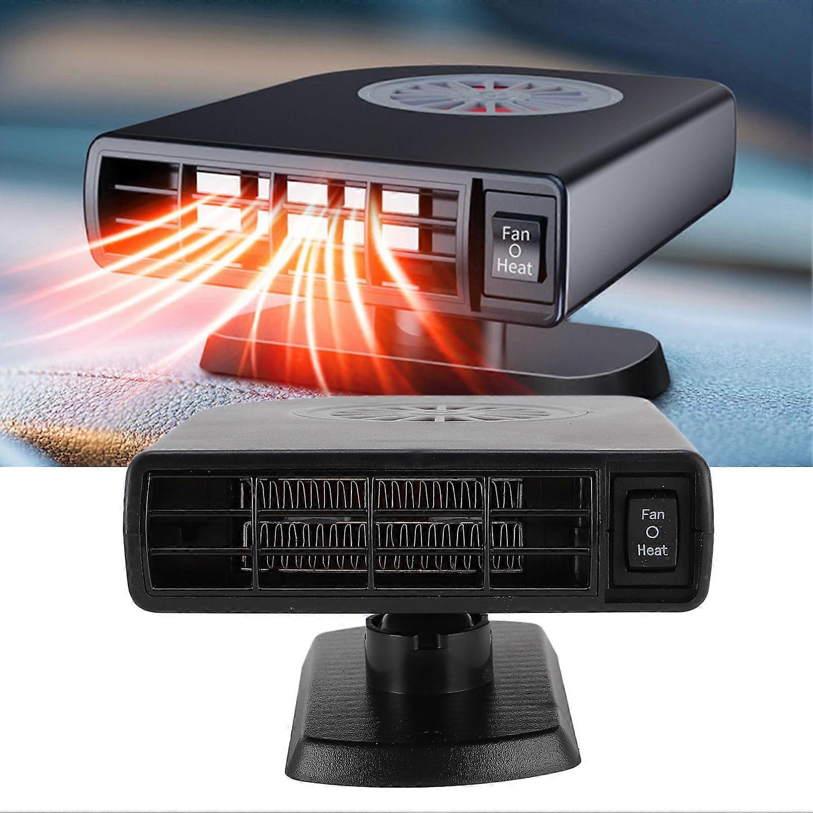 Portable Car Heater Fan 120W Quick Heating Defroster Windscreen Demisting 2-In-1 Heating And Cooling Anti-Fog Plug-In 12V