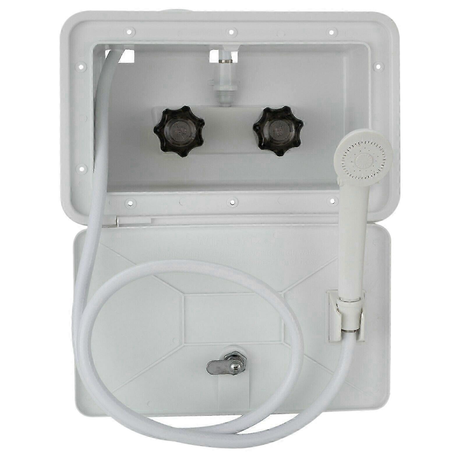 RV الخارجي دش مربع كيت قافلة دش الضغط العالي لملحقات قارب مقطورة أبيض