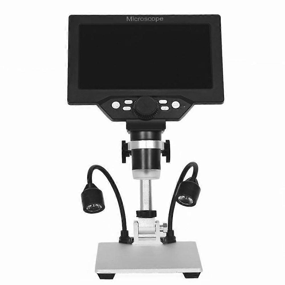 G1200 Digital Microscope 7 Inch Large Color Screen Large Base LCD Display 12MP 1-1200X Continuous Amplification Magnifier With Aluminum Alloy Stand w