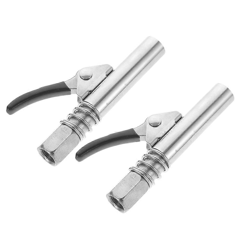Grease Coupler Clamp Type Pliers Style Efficient Grease Application Silver for 2Pack