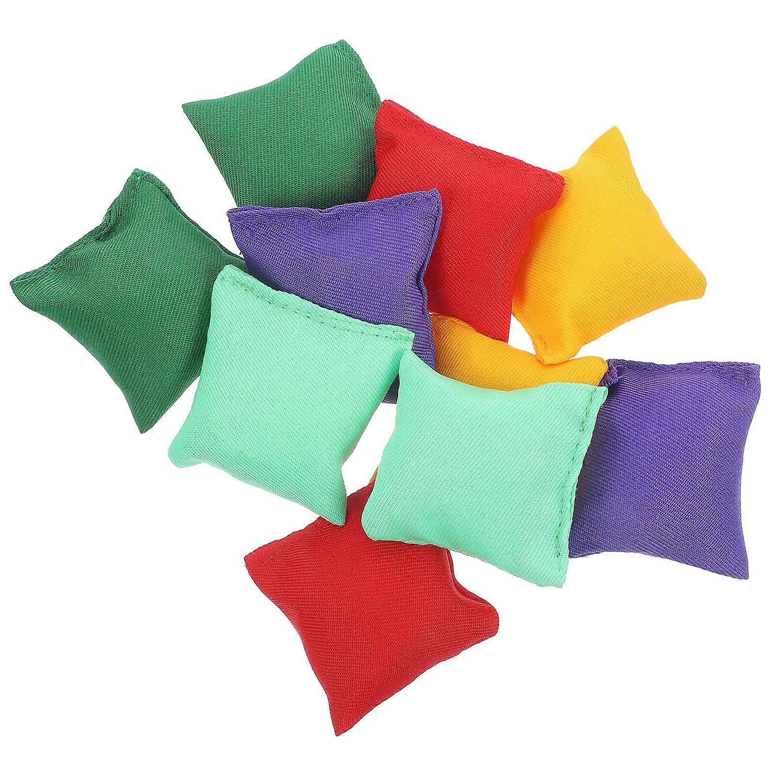 Tossing Bean Bags for Children Outdoor Campgrounds Assorted Color Hand-Eye Coordination Improvement 10Pcs