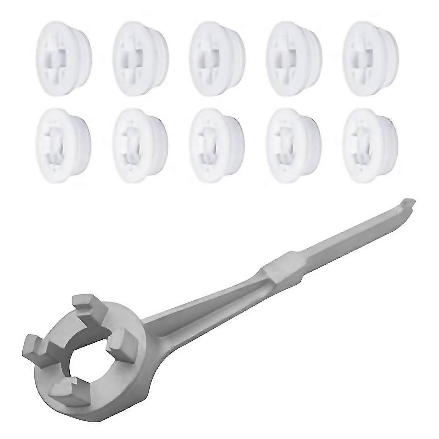 For Bung Caps Includes 10 Thread Caps Drum Bung Hole Cap With Drum Wrench