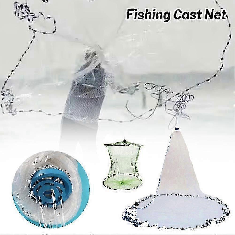 Filet de pêche amélioré avec maille et plomb améliorés pour une expérience de lancer d’appât durable