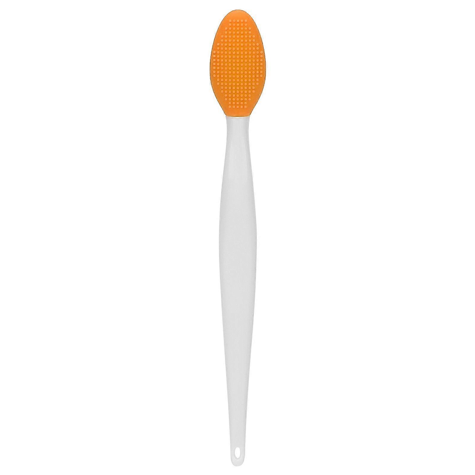 Soft Silicone Nose Cleansing Brush Deep Cleaning Double Sided Exfoliating Lip BrushOrange