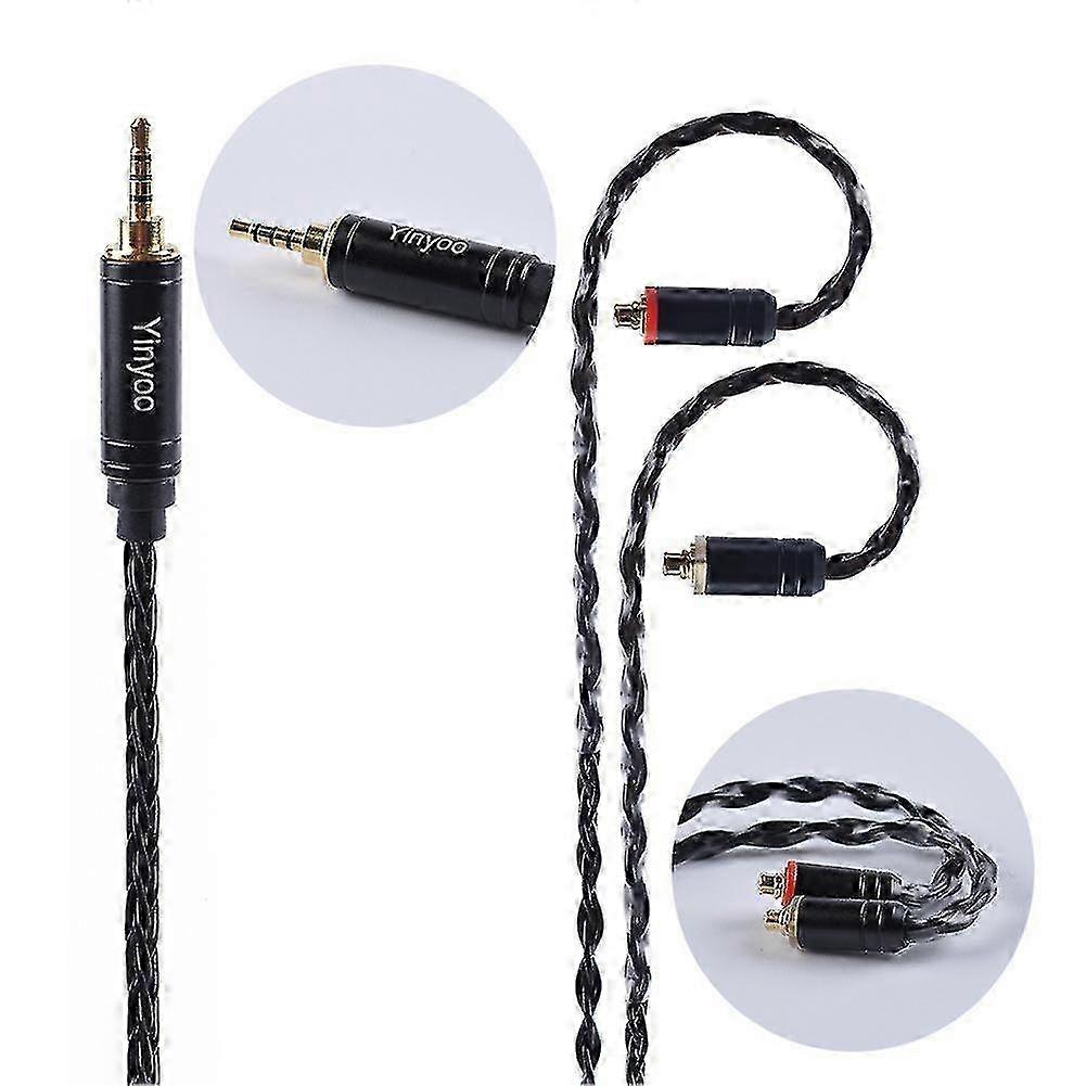 Yinyoo MMCX/2Pin/QDC 8 Core Silver Plated Copper Wire Earphone Upgr...