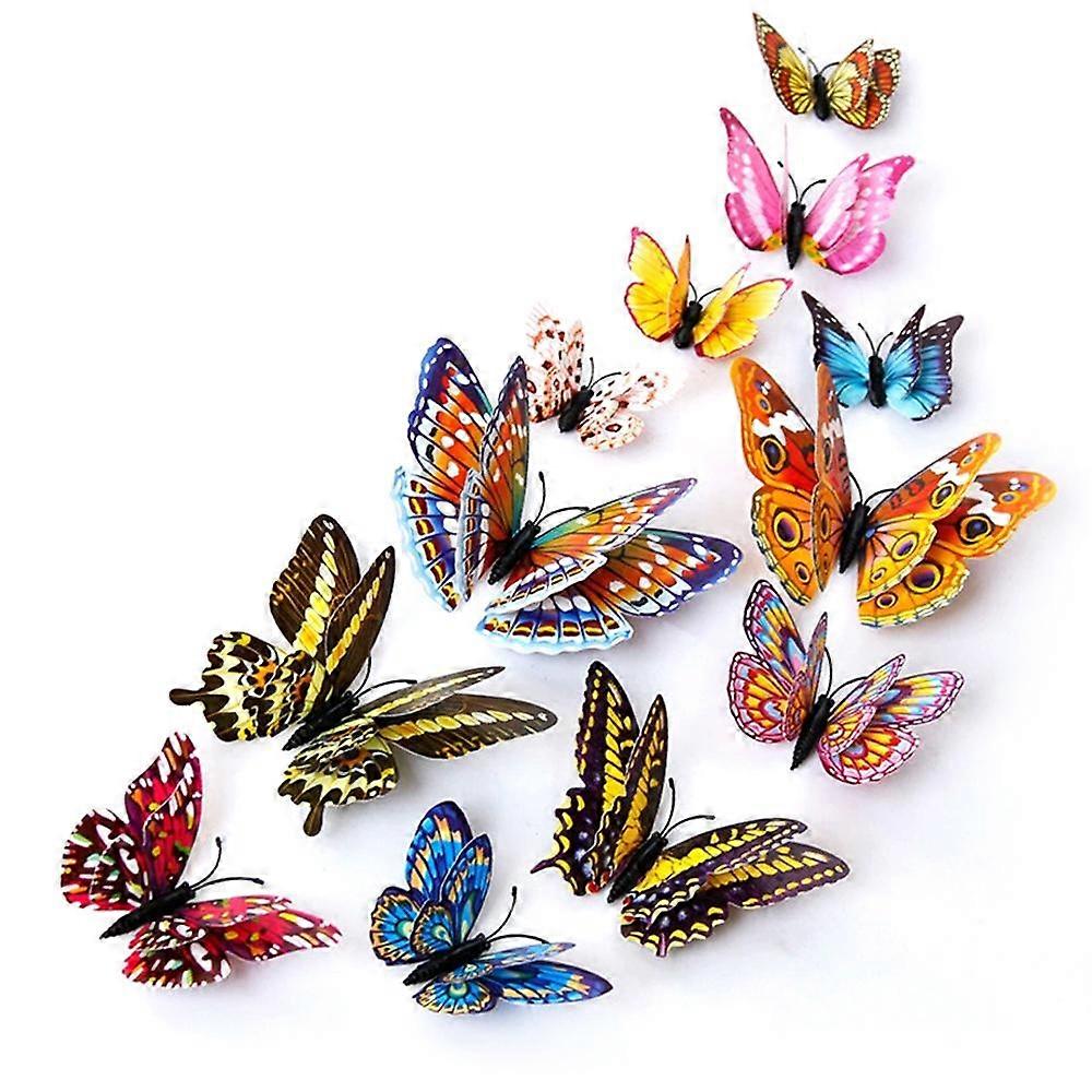 Double-Layer Glow-In-The-Dark Butterfly Wall Sticker 3D Simulation Decorati