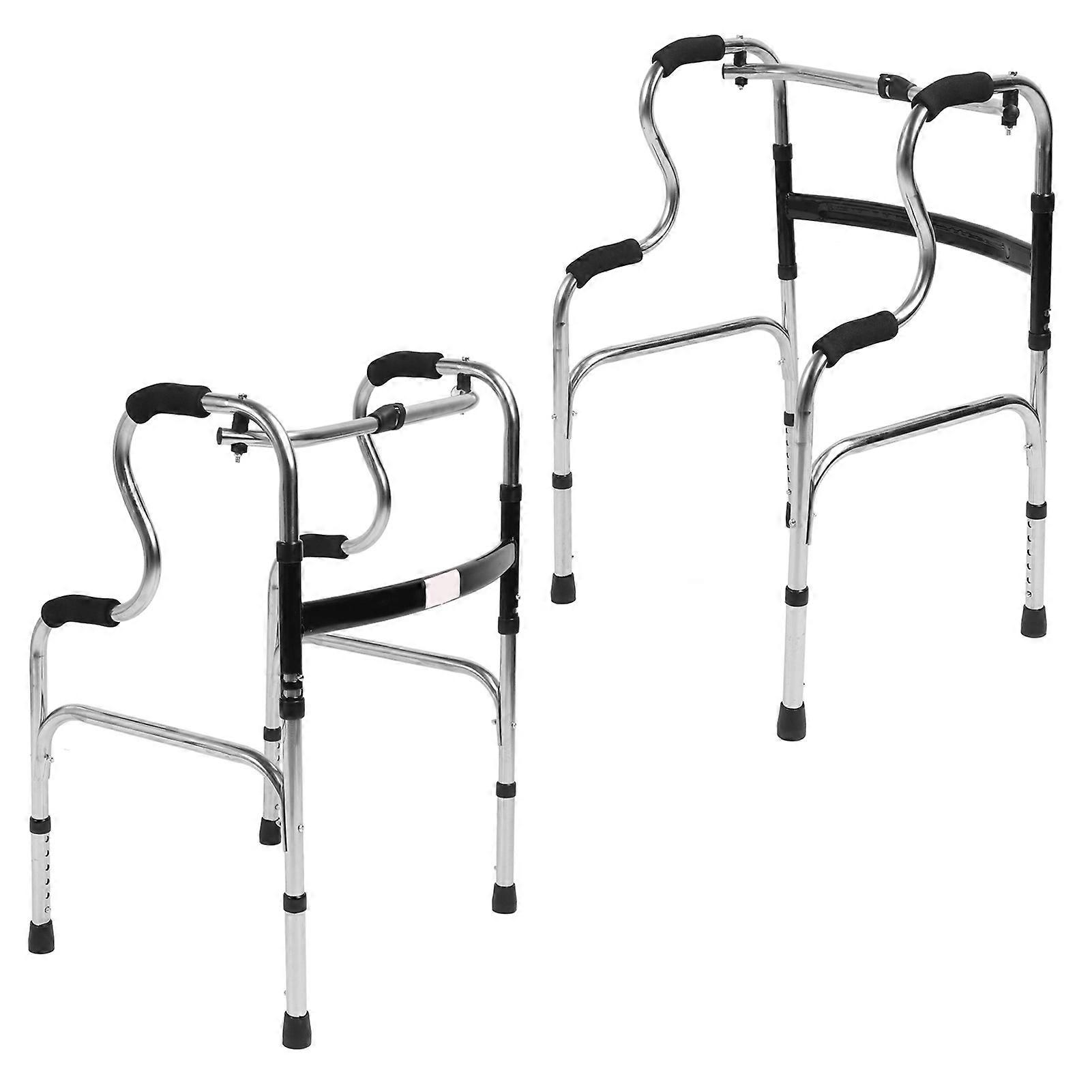 Foldable Walker Adjustable 6-Level Height Stainless Steel Sturdy