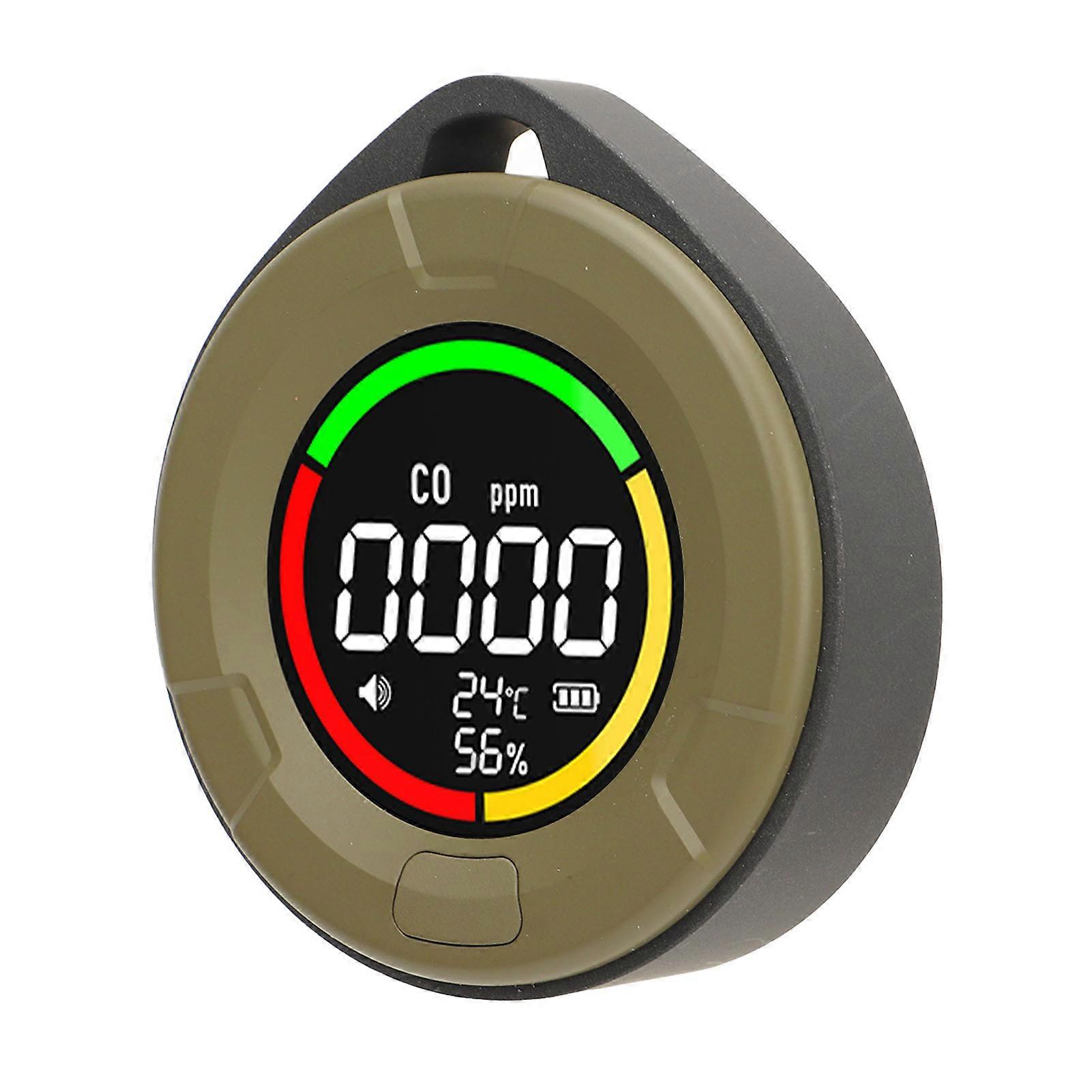 PTH 10D CO Detector with Temp, Humidity, Backlit Display, 1000mAh