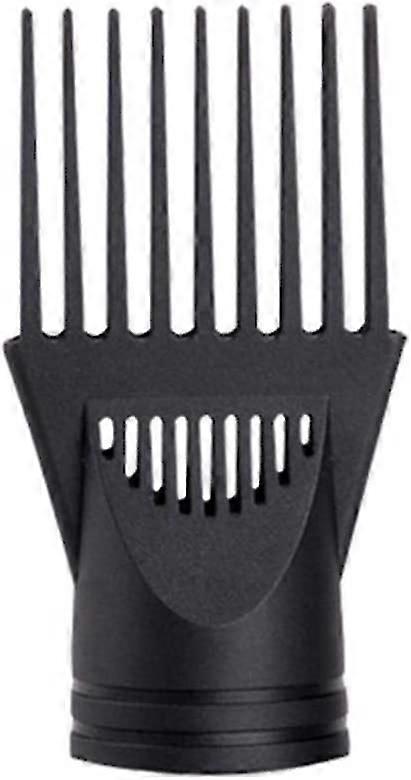 تصفيف الشعر صالون مجفف الشعر الناشر الرياح ضربة غطاء مشط مرفق فوهة أسود البلاستيك قبضة مزدوجة قطر 4.2-4.5CM (أسود)