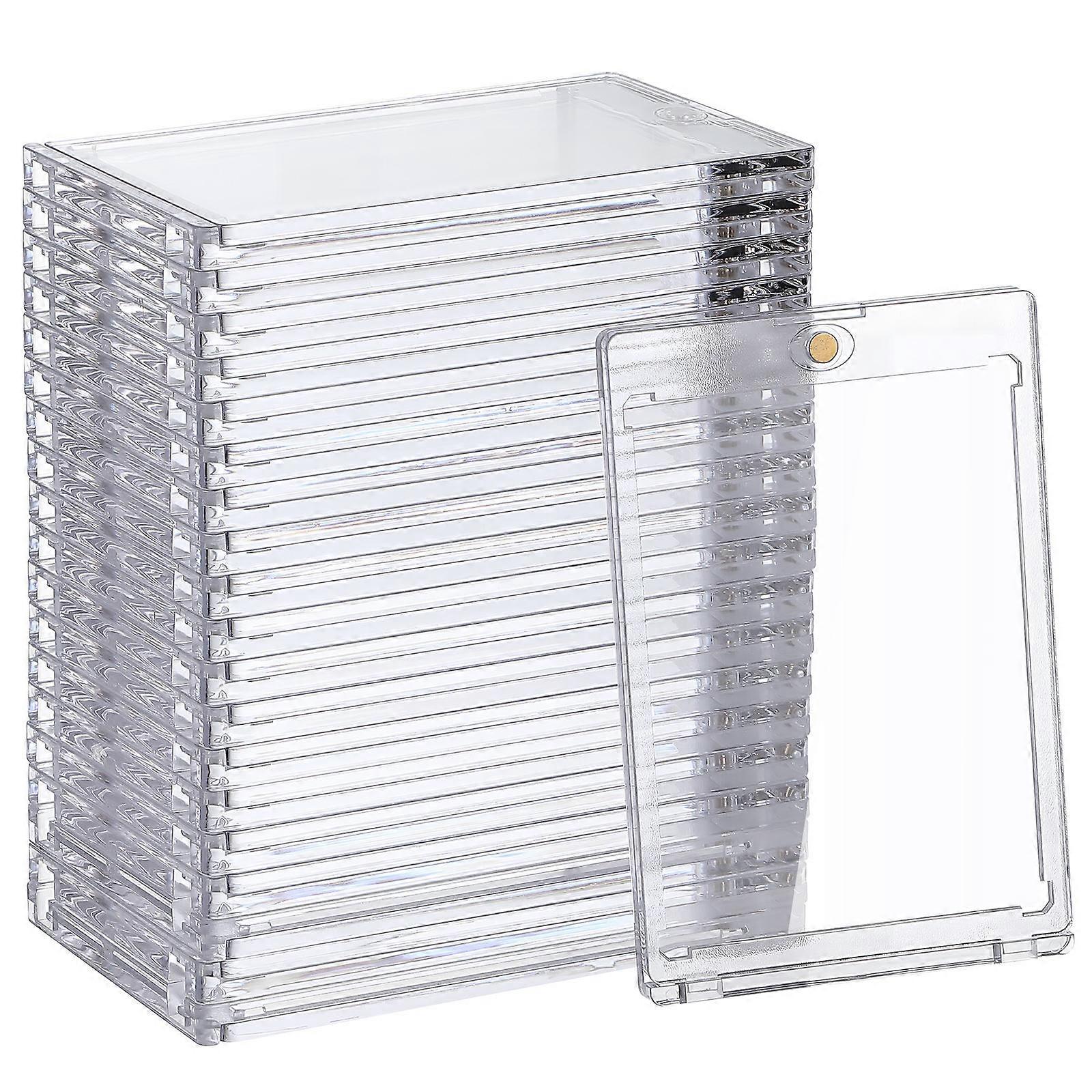 Card Sleeves Hard Case Transparent Display Trading Cards Holders Acrylic Material 20Pcs