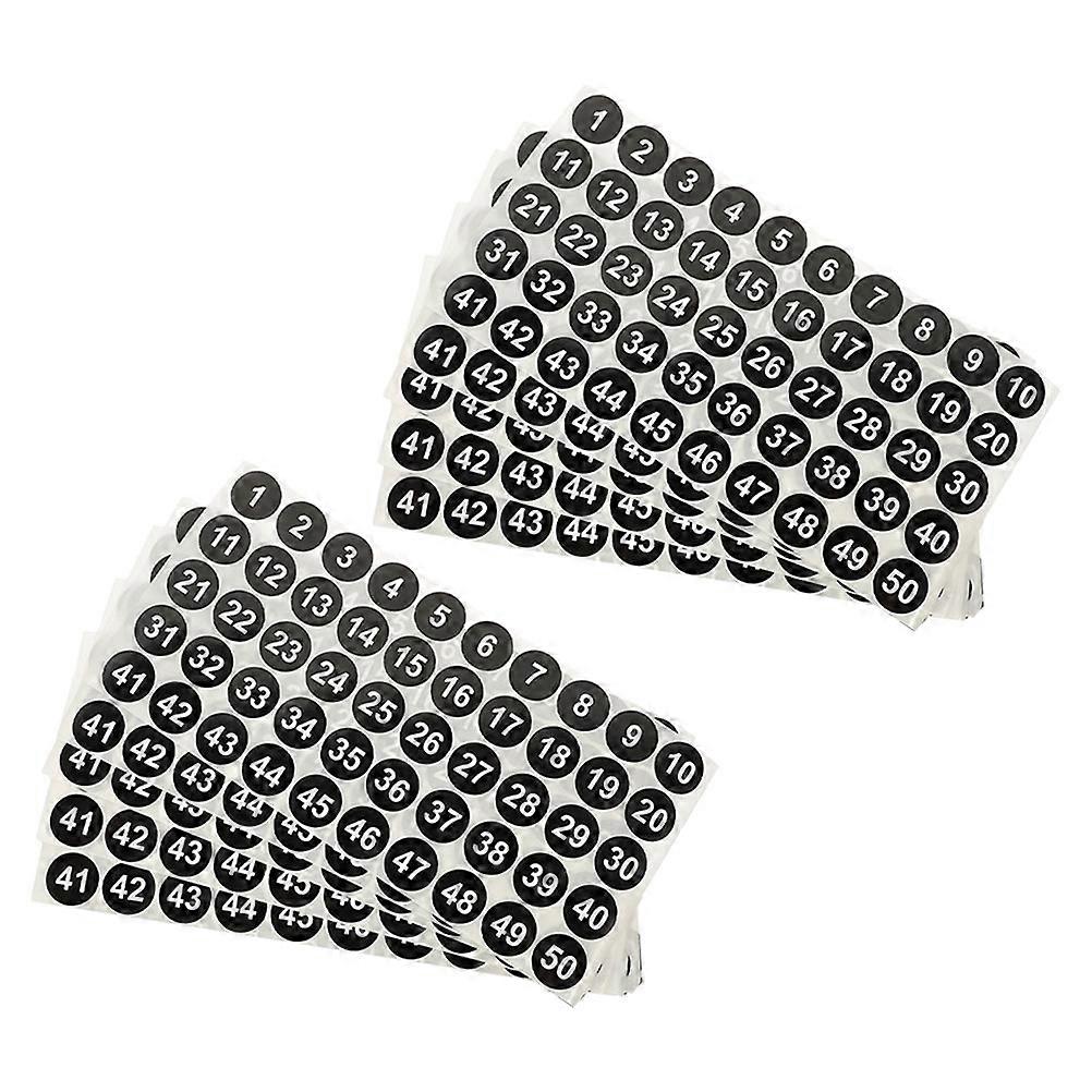 Multi Color Number Stickers for Easy Labeling Waterproof Strong Adhesive Versatile Application 10 Sheets