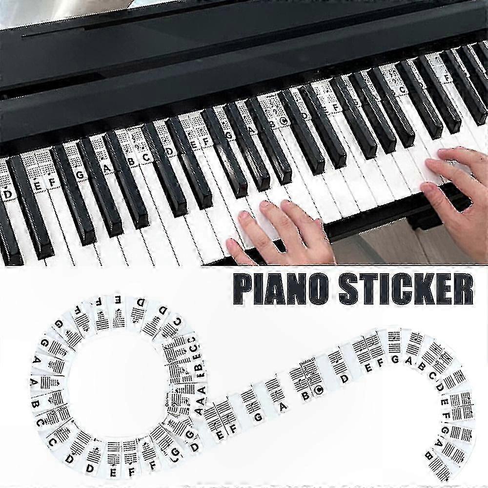 Keyboard Note Labels for Piano - 88 Keys Stickers with Music Notes Guide