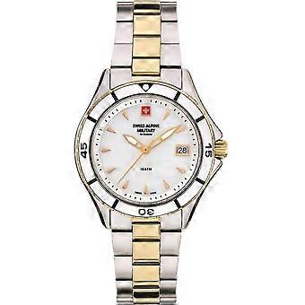 Orologio da donna svizzero alpino militare bicolore in acciaio inossidabile Uhr SAM7740.1143