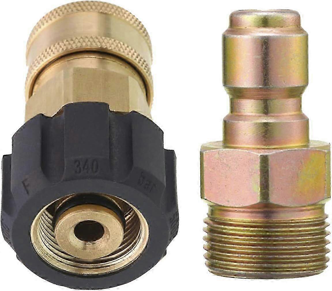 2025 Latest Model Pressure Washer Adapter, 3/8" Quick Connect Kit, M22 14mm to M22, Metric Fitting