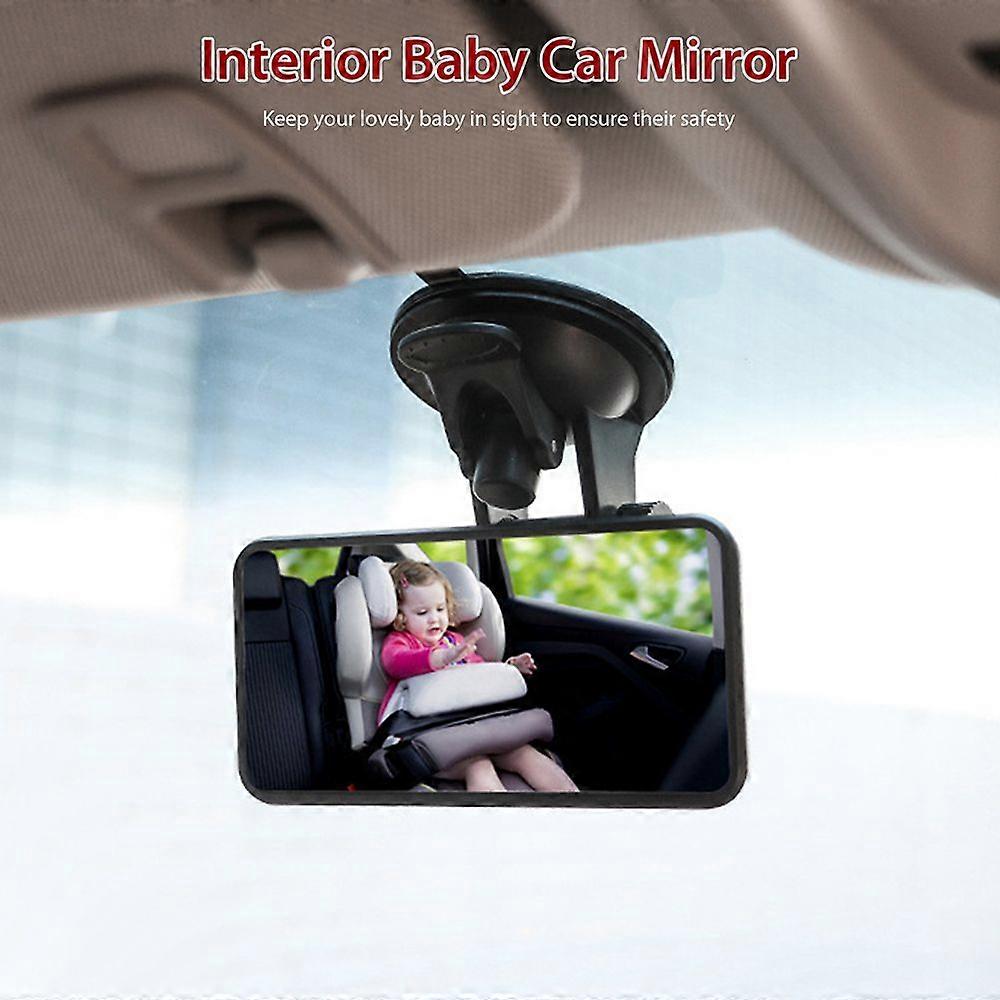 Baby Car Mirror, Car Interior Rear View Mirror with Adjustable Suction Cup, Shatterproof Child Observation Mirror Mounted on Windshield for Car Truck