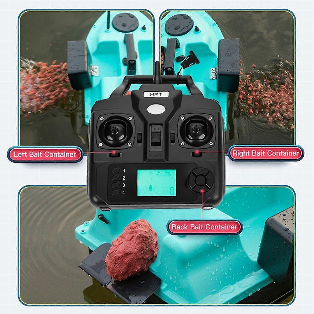 Wireless GPS Fishing Bait Boat with 3 Bait Containers Remo Control Bait Boat with 16-points GPS Positioning Function Automatic Return Function