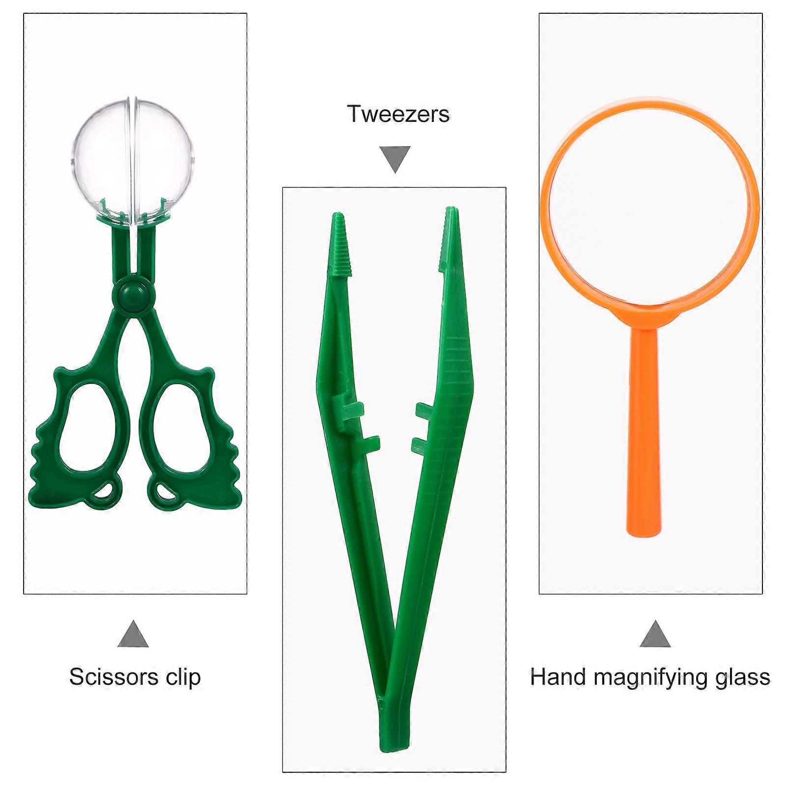 Kids Outdoor Adventure Toys Bug Catcher Kit with Hand Pressing Flashlight 1Set