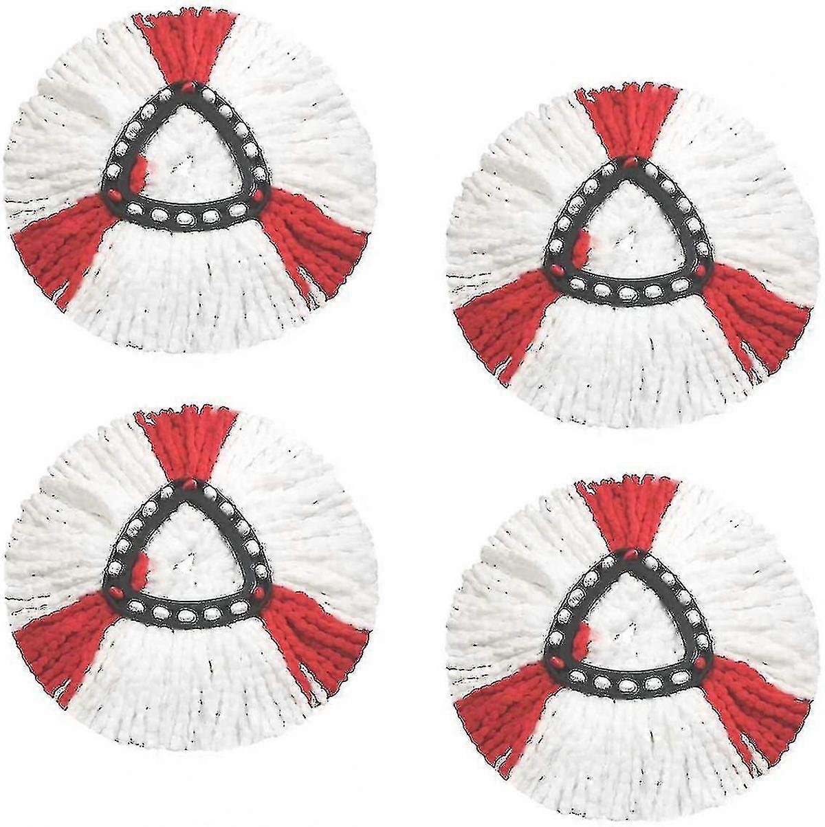 4-piece Replacement Head For Mop 2 In 1 Replacement Head For Turbo Mop