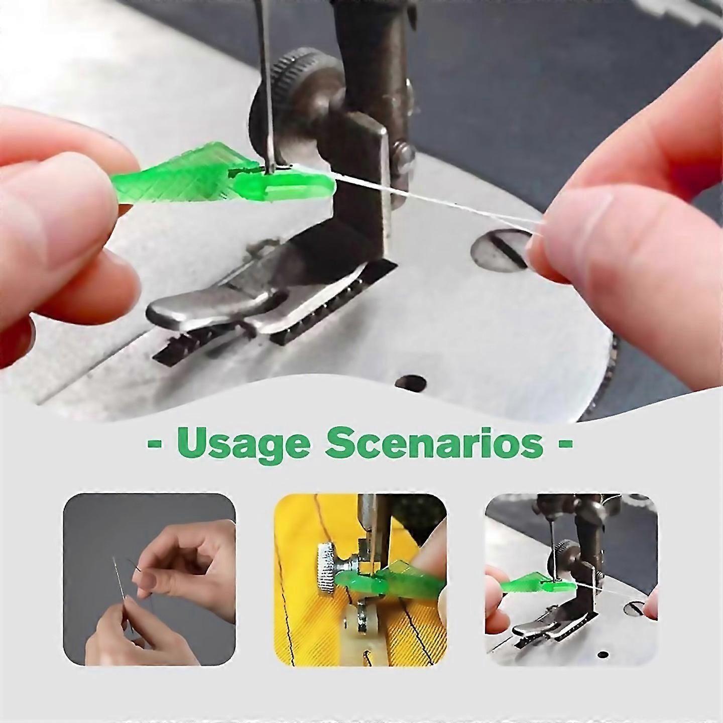 For 200pcs Fish Mouth Sewing Machine Needle Threader Large Small