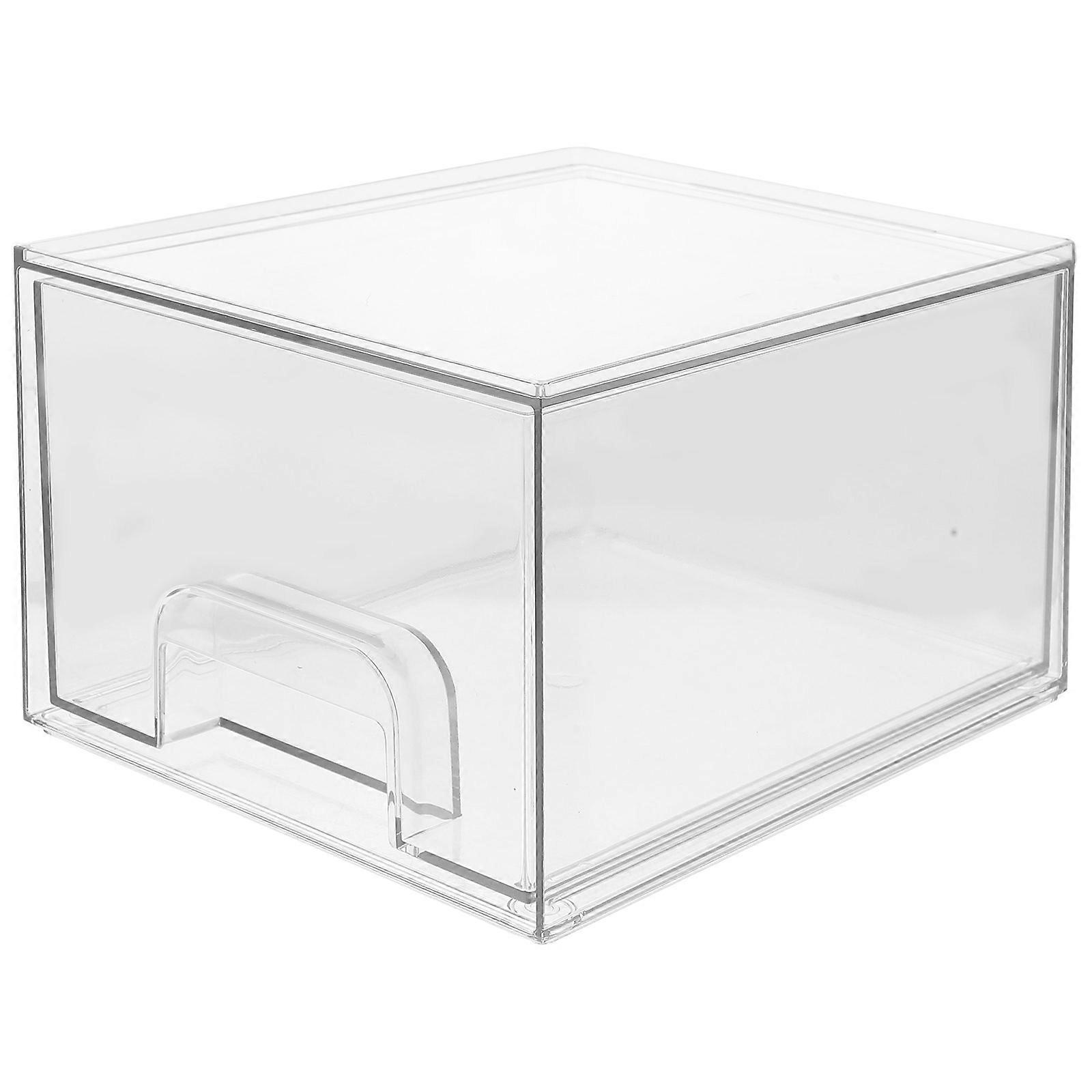 Makeup Organizer Box Clear Drawer Design Desktop Organizer Home Use 7.4×6×4.4in 1Set