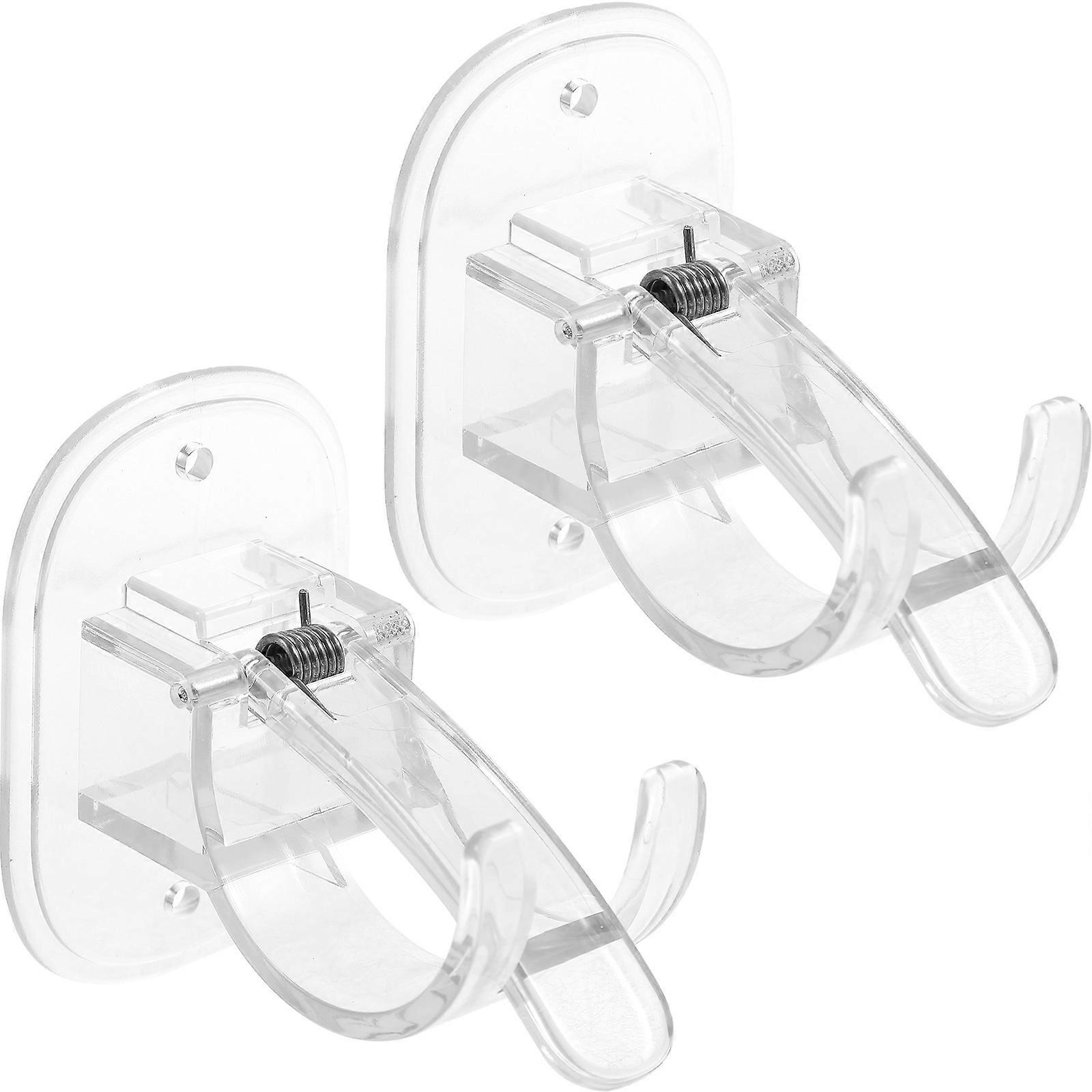 Shower Curtain Hooks Curtain Rod Support Holders for Storage 5Sets