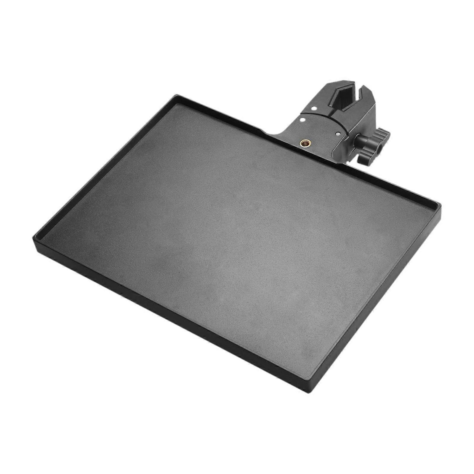 Stand Clamp On Utility Tray Sound Card Shelf Adjustable 22.5x16.5cm Quick Installation