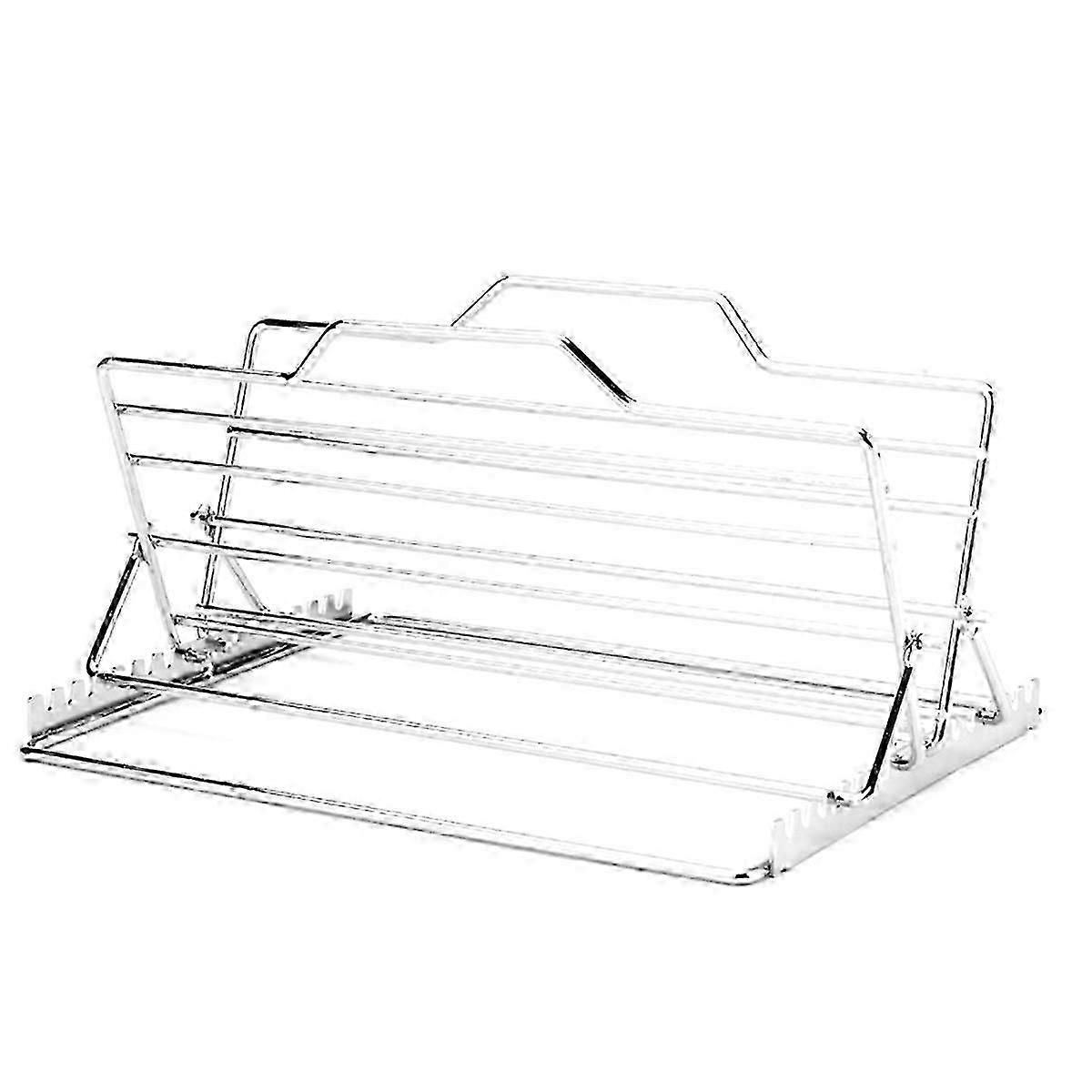 V-shaped roasting rack for turkey with stainless steel construction