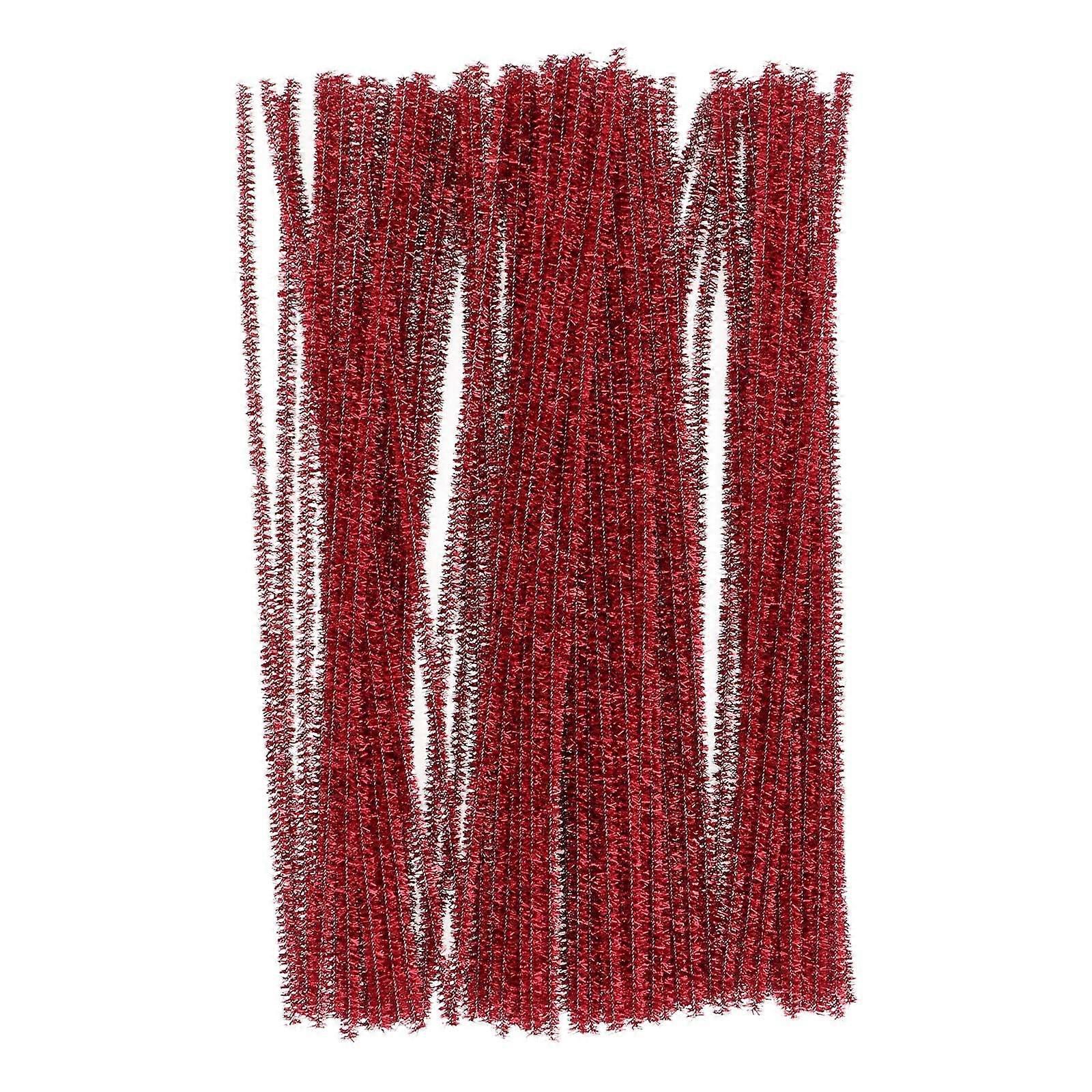 Gold Glitter Twisted Stems for Kids DIY Craft Material 100Pcs Red Toys