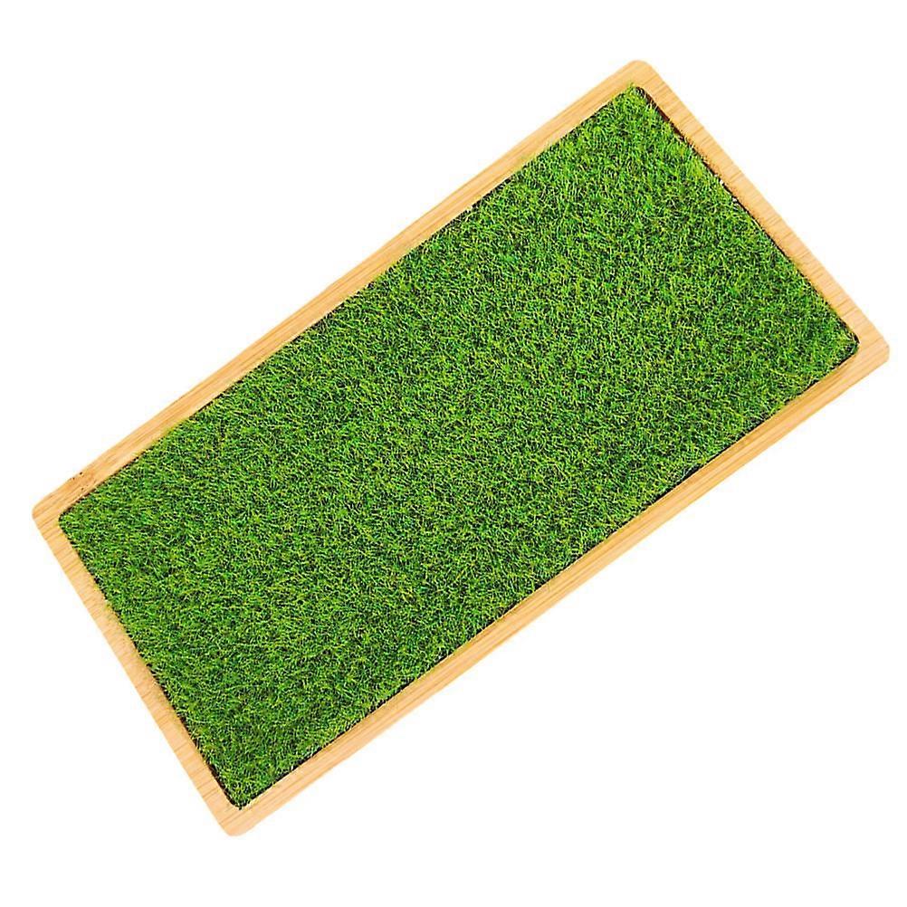 Action Figure Holder Bamboo Tray for Artificial Grass Display 3Pcs Set