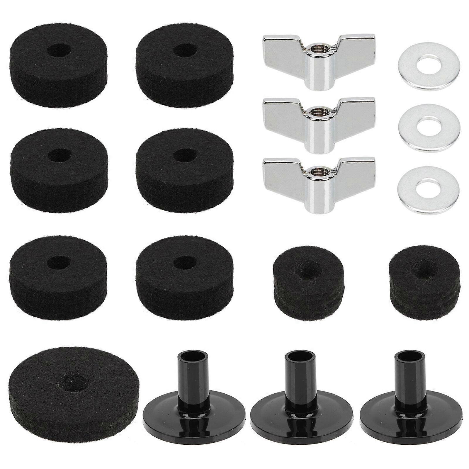 1 Set of Drum Set Cymbals Felt Pads Set Anti-skid Drum Set Felt Cushions Accessory