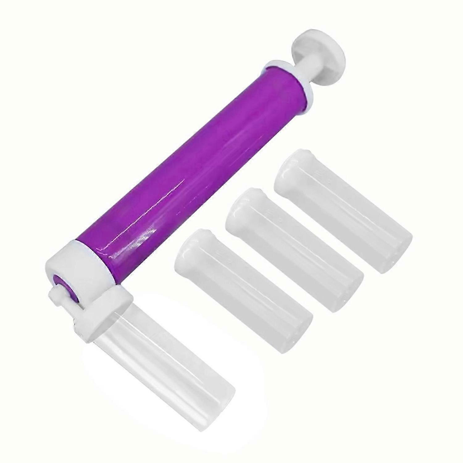 Manual Airbrush for Cake Decorating, DIY Baking Tool with 4pcs Spray Tubes, Easy to Use for Home Kitchen
