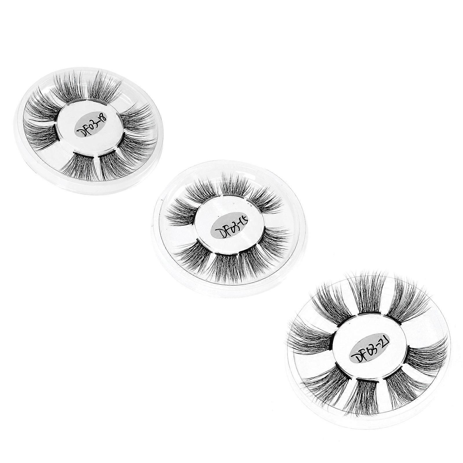 Black Sectional Type False Eyelashes for Makeup Women Eyelashes 6 Boxes