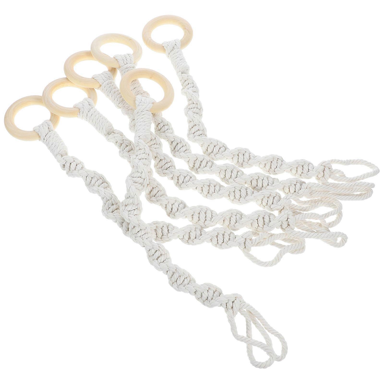 Bohemian Macrame Plant Hanger Rope for Hanging 24Pcs White Style
