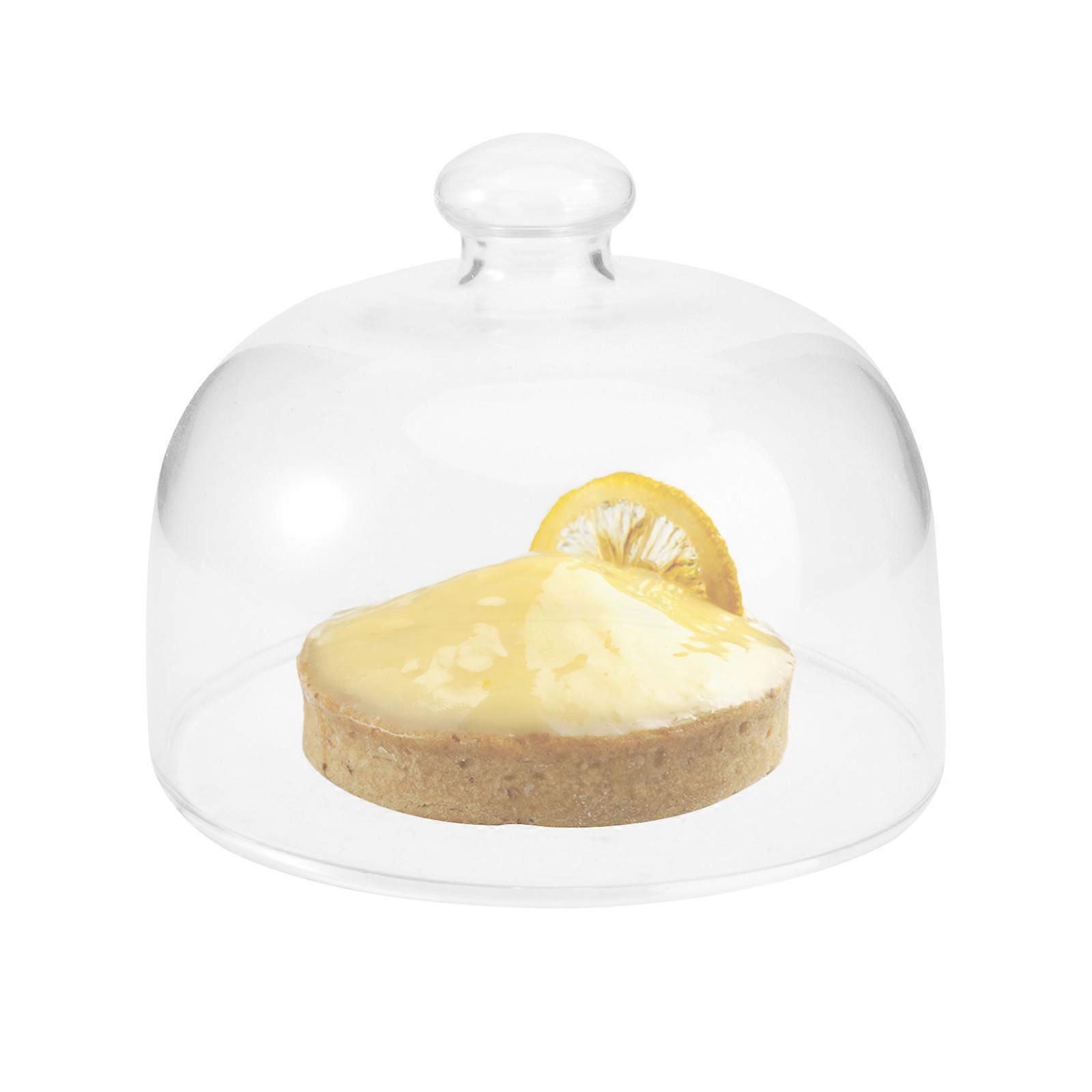 Practical Transparent Glass Dome Cover for Cake Use 5Pcs Set