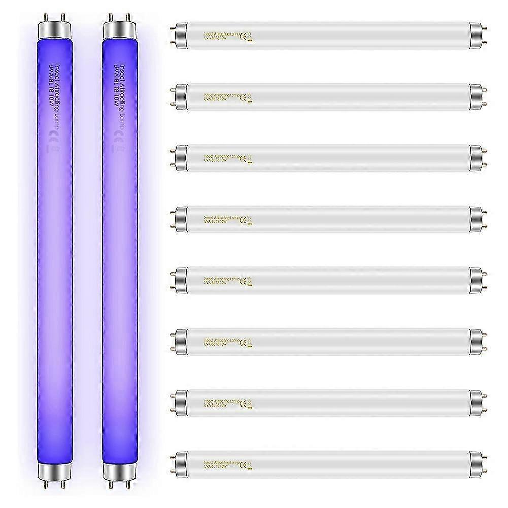 10 Pack Bug Zapper Replacement Light Bulbs 10W for 20W Indoor Bug Zapper, BL T8 F10W 13Inch Light Tu