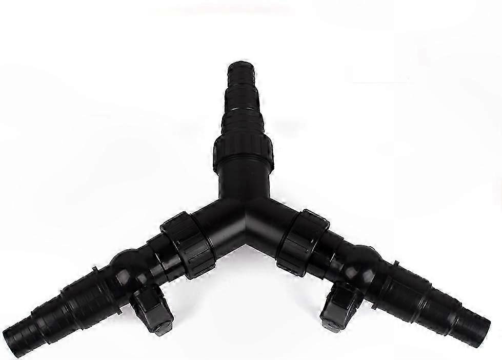 Water Flow Distributor for Pond Pumps - Efficient Y-Shape Design for Garden and Aquatic Use
