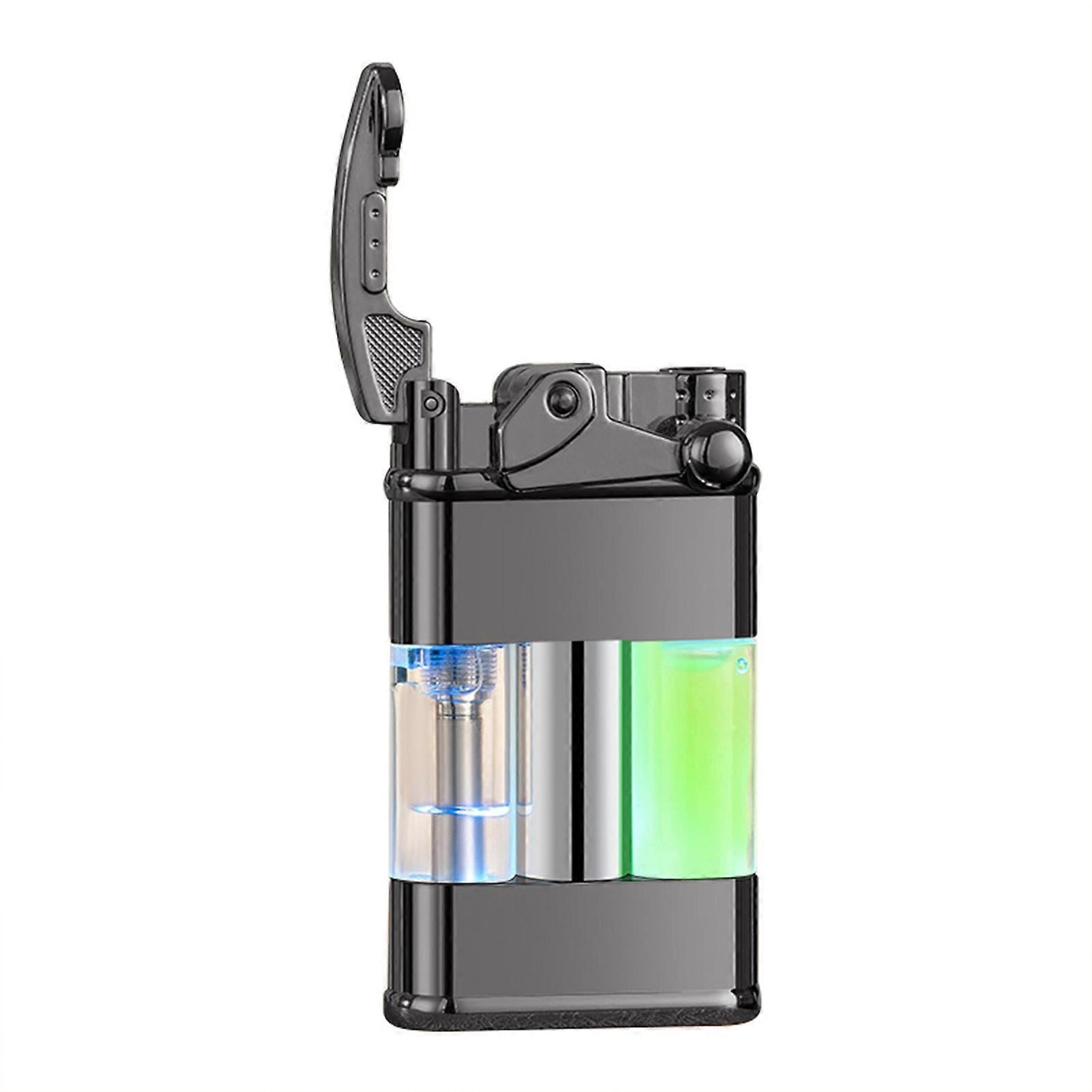 Windproof Refillable Metal Torch Lighter Innovative Rocker Arm Ignition. Unique Present